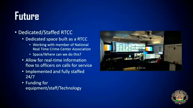 Police unveil groundbreaking real time crime technology plan