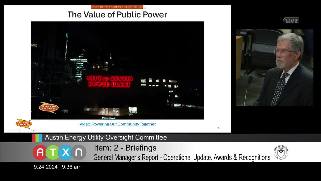 Austin Energy charts path to sustainable community power