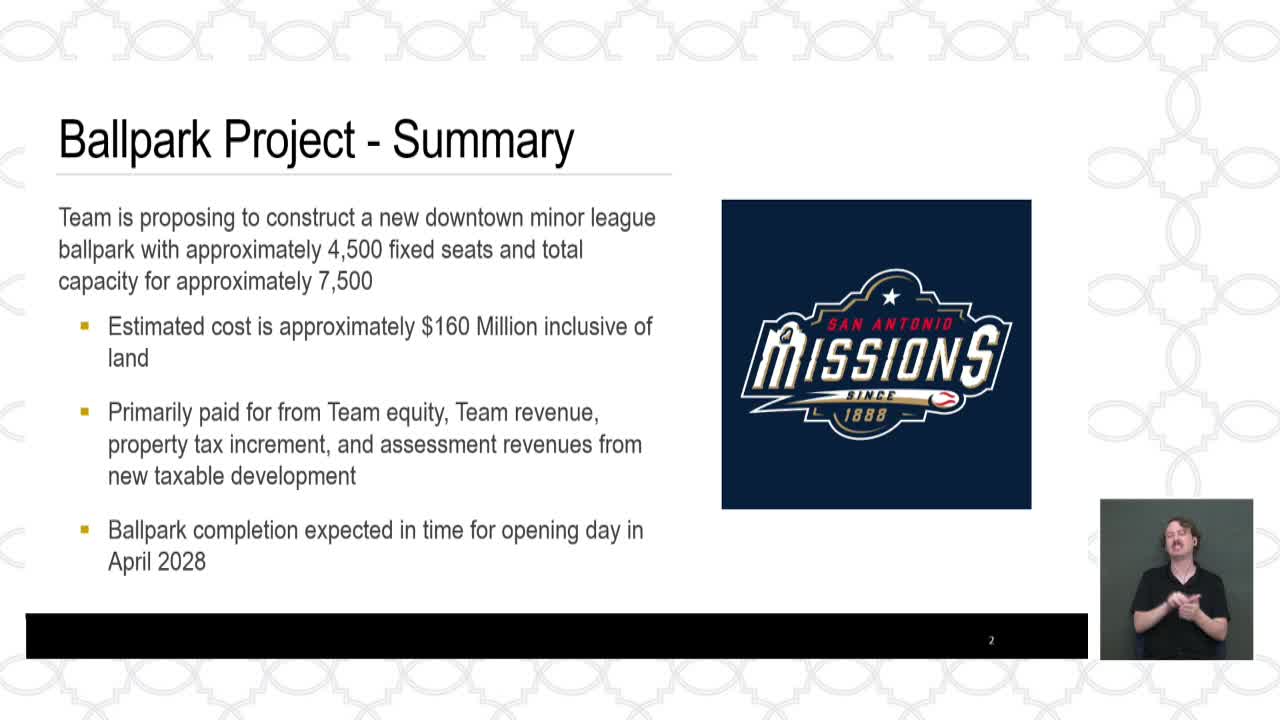 San Antonio plans $160 million ballpark with no taxpayer funds