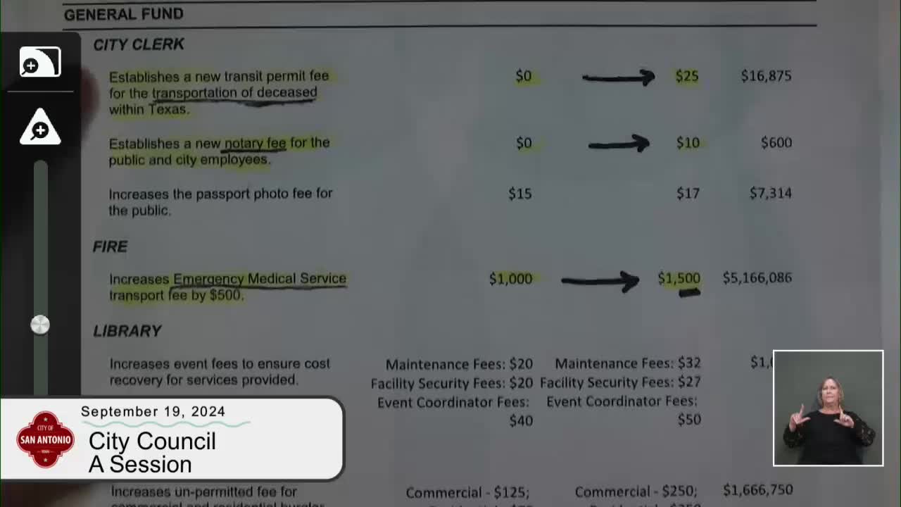 City Council Faces Backlash Over Transportation Fee Hikes