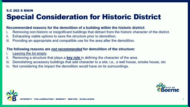 Historic district faces demolition debate over structural issues