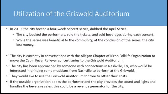 City explores new concert series to revitalize historic auditorium