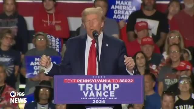 Trump vows to restore America and fire Kamala Harris