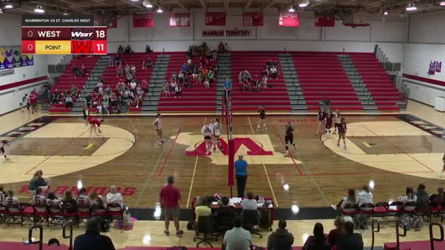 Saint Charles West Warriors dominate in thrilling volleyball match