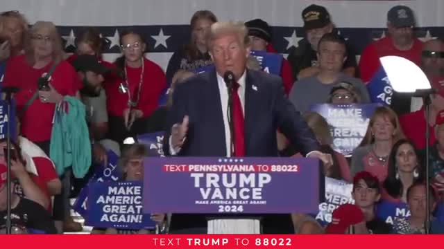 Trump warns of disaster if Harris wins election