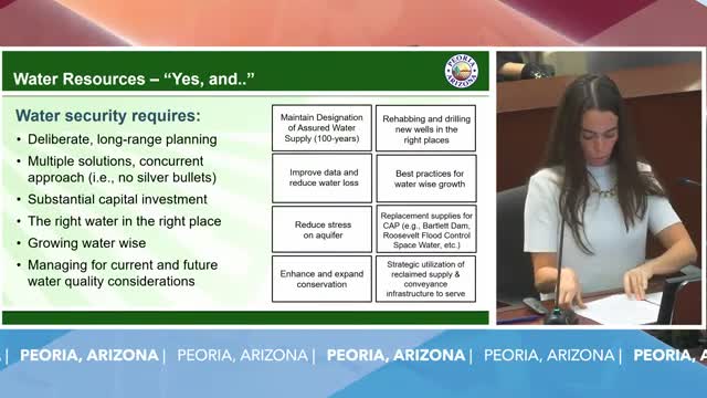 Peoria outlines ambitious plan for future water security