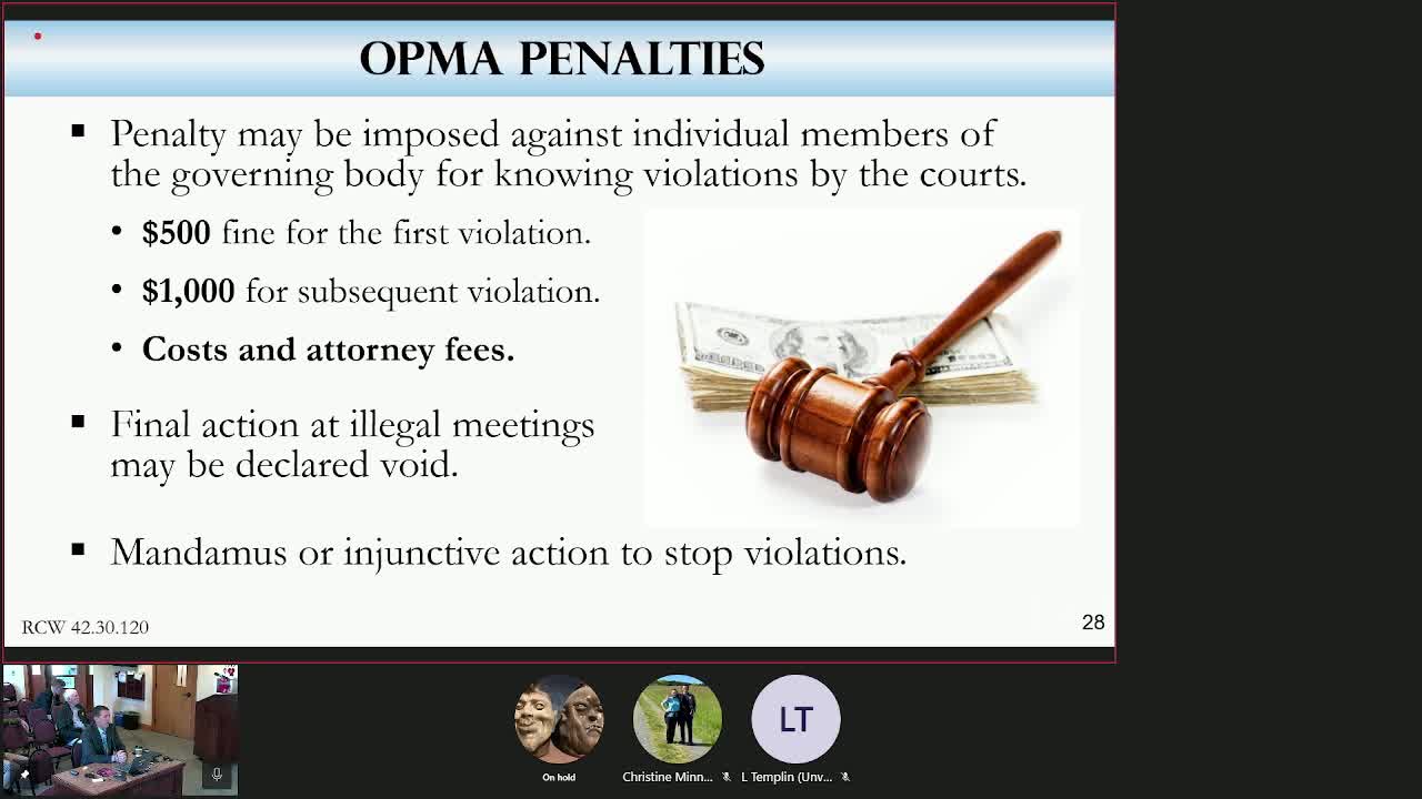 Council members face hefty fines for OPMA violations