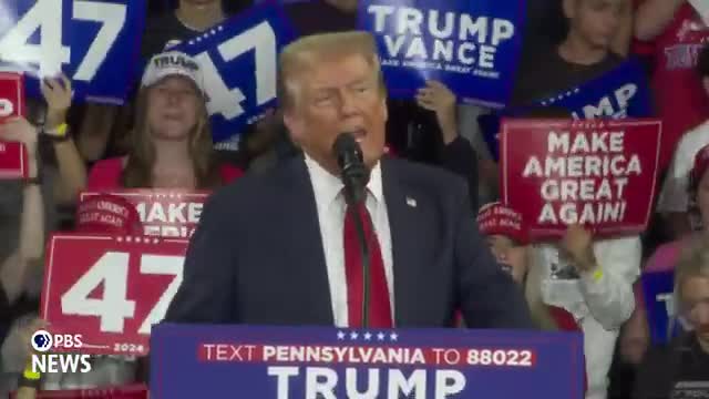 Trump rallies supporters as hurricane looms over Florida
