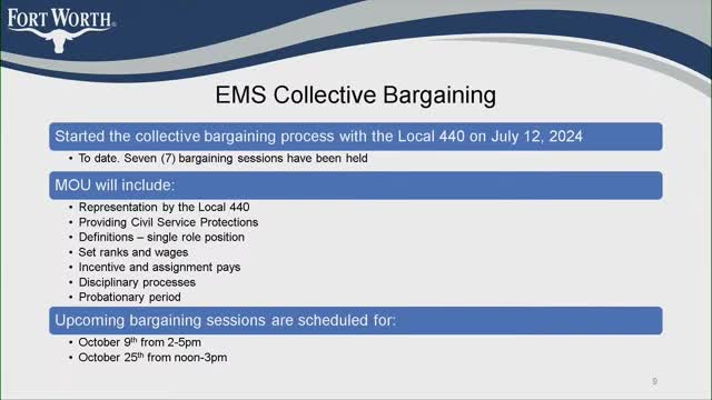Fort Worth moves forward with ambitious EMS transition plan