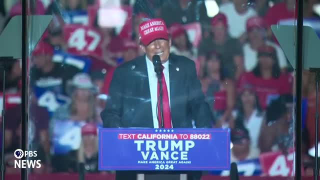 Trump rallies support with bold promises for America
