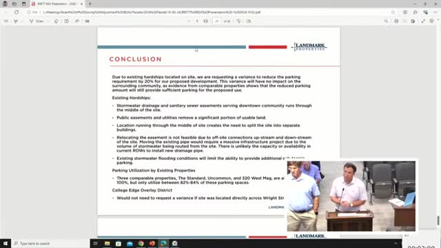 Community debates controversial parking variance for new development