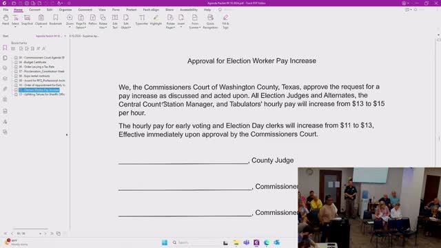 County approves pay raise for election workers ahead of vote
