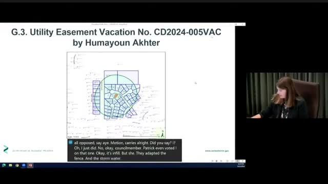 City Council Approves Controversial Utility Easement Vacation