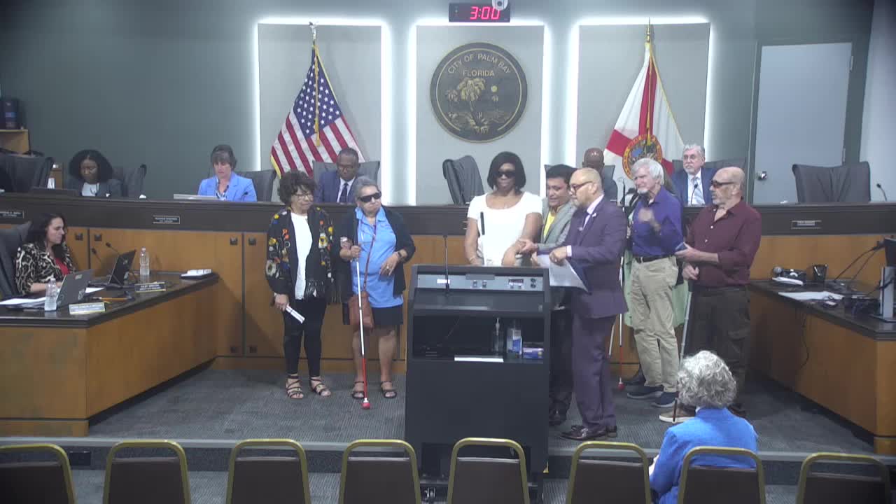 Community rallies for blind crossing event with police support