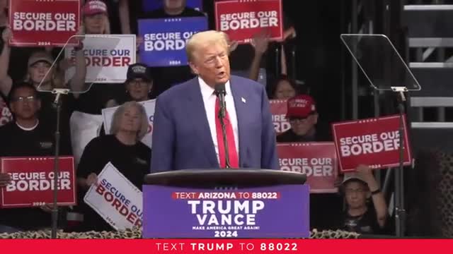 Trump vows to defeat Kamala and end migrant crisis
