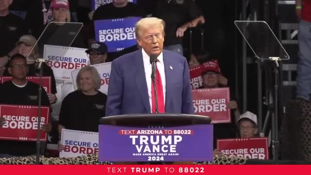 Trump touts endorsements and border success in fiery speech
