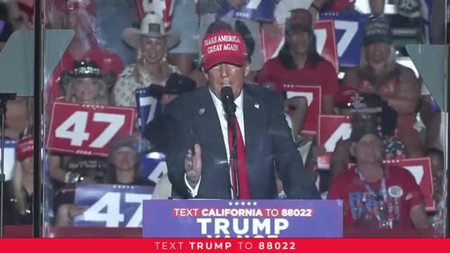 Trump promises to tackle flooding and prevent World War 3