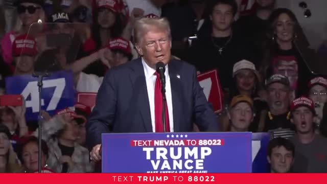 Trump vows to rescue America and urges Nevada to vote