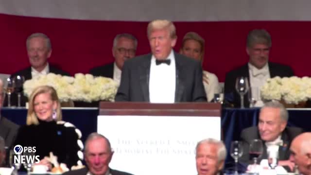 Trump delivers fiery roast at Al Smith dinner