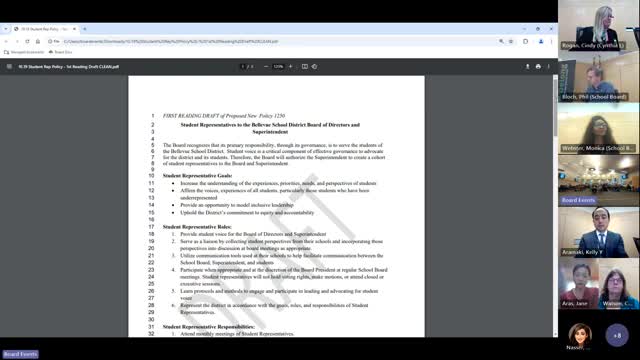 Board debates student representation policy amid equity concerns