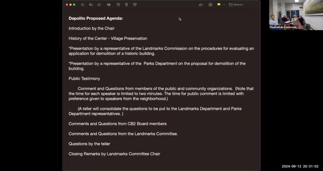 Community board takes stand against historic center demolition