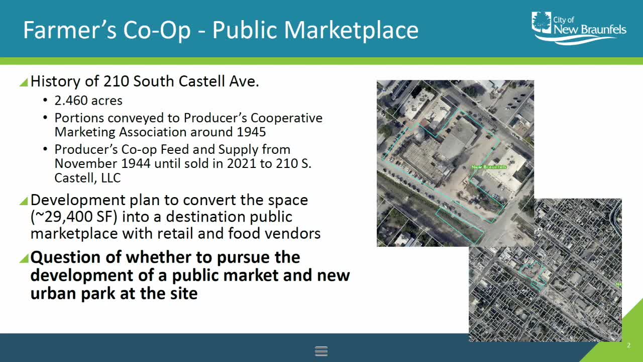 New Braunfels plans vibrant public marketplace revival