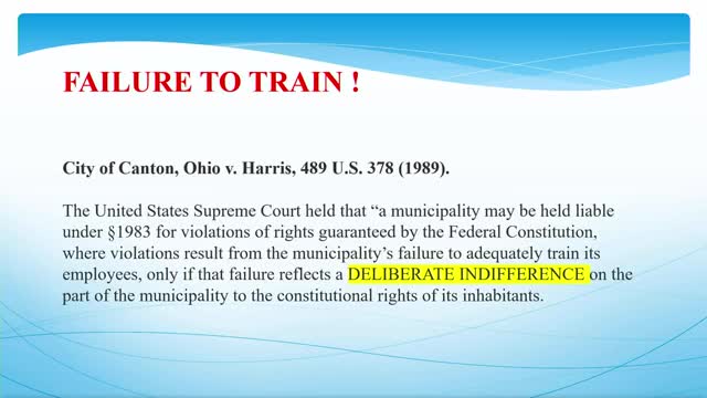 Landmark lawsuits expose municipal training failures