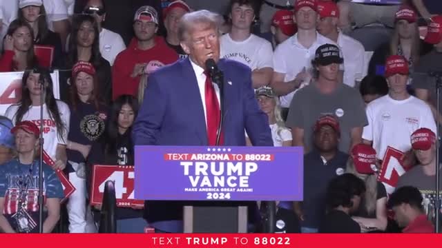 Trump vows to restore American greatness and fire Kamala Harris