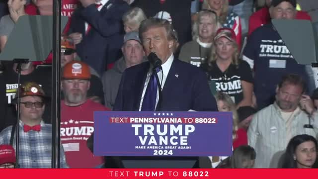 Trump vows to restore America and defeat Kamala Harris