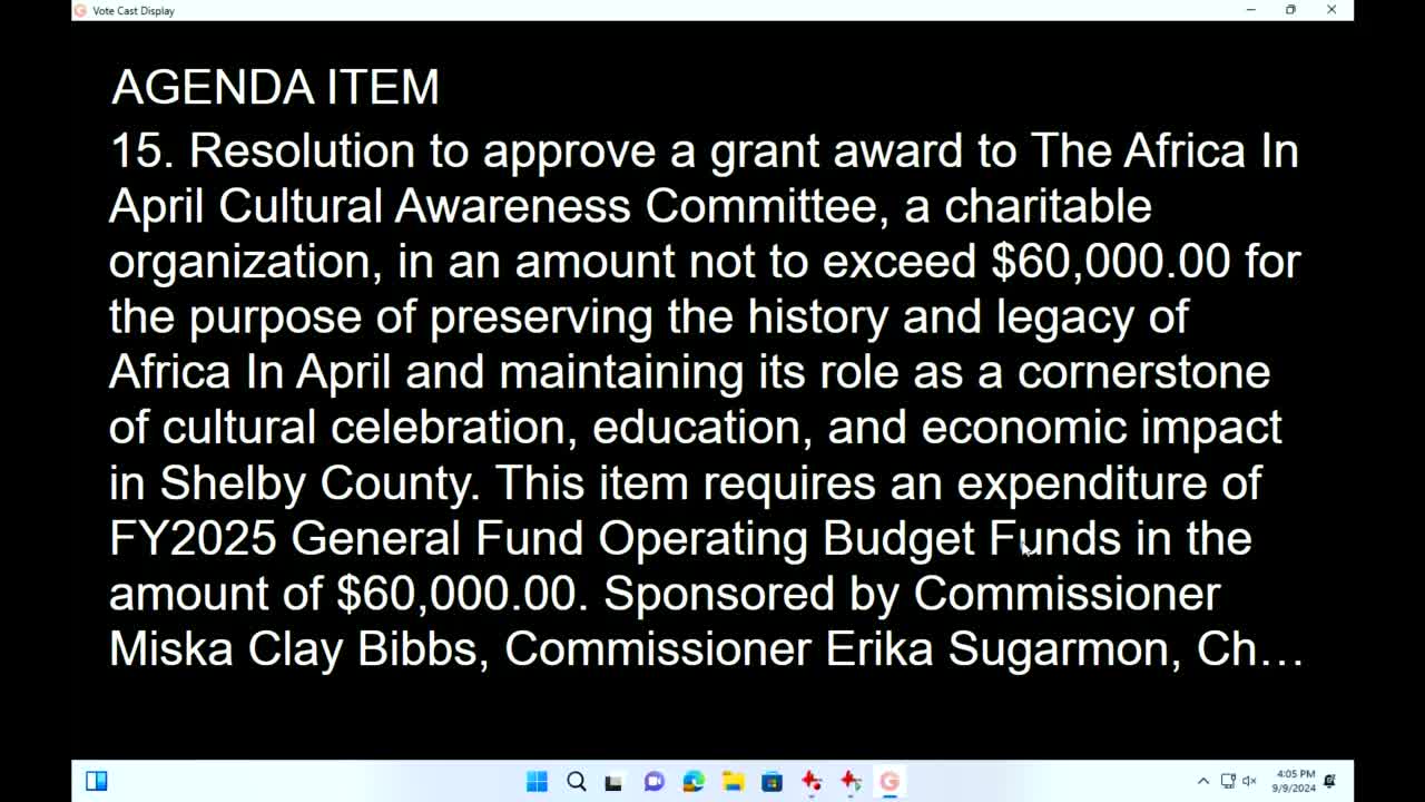 County approves $60000 grant to preserve African cultural legacy