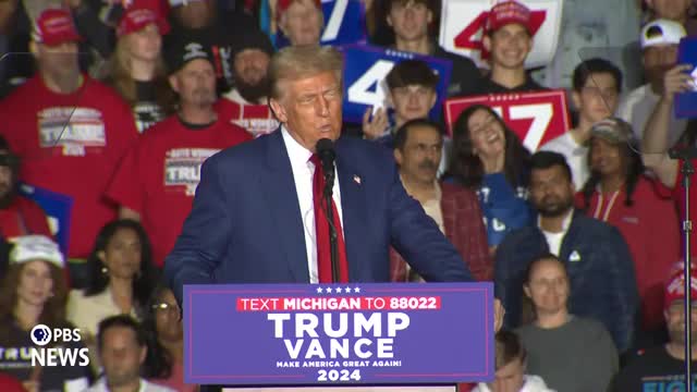 Trump rallies supporters to defeat radical left agenda