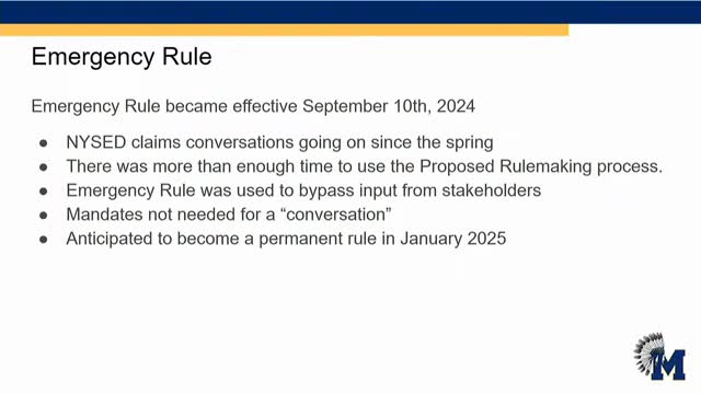 Education Department's emergency rule sparks urgent debate