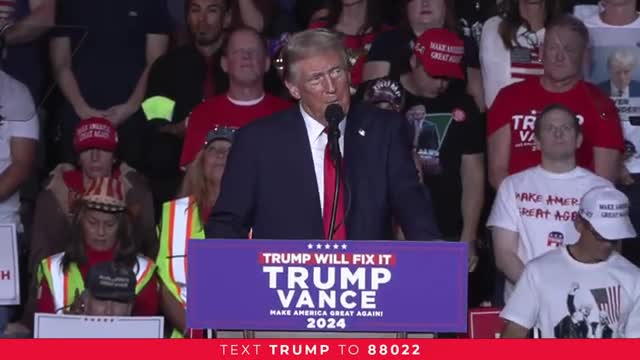 Trump unleashes fiery attack on Kamala Harris and Biden