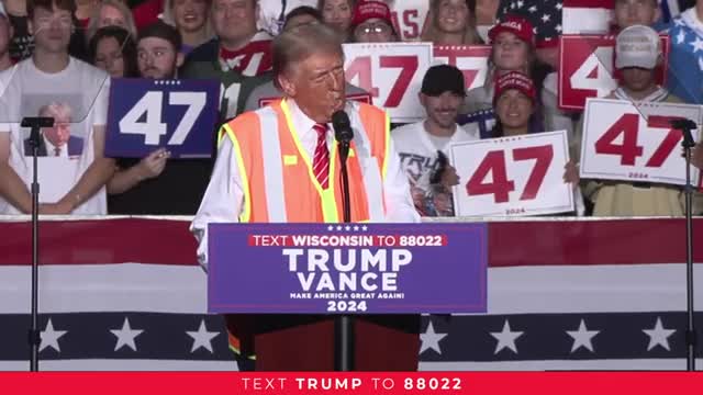 Trump blasts Biden and Harris in fiery rally speech