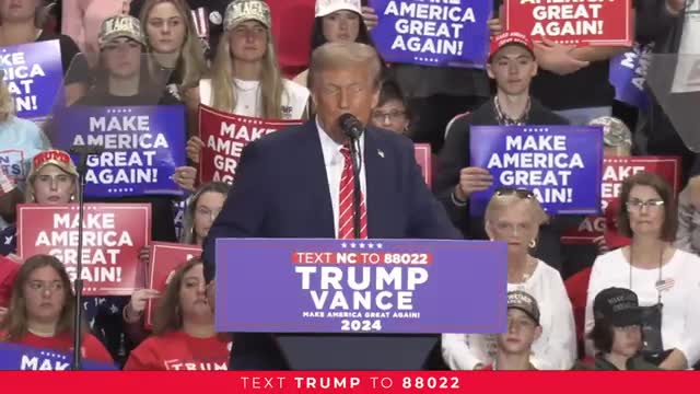 Trump rallies supporters to unite against Biden and Harris
