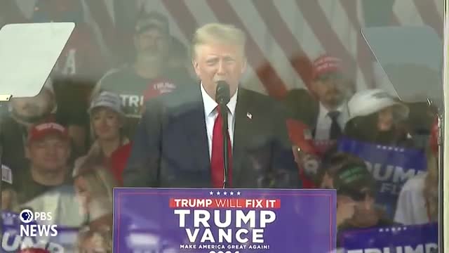 Trump vows to save America in fiery election rally