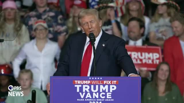 Trump vows to fix Biden's failures in fiery rally speech