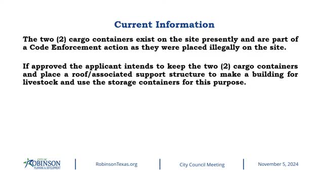 Controversy Erupts Over Cargo Container Livestock Shelter Plan