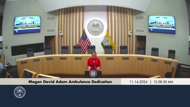 Miami Beach community rallies to donate ambulance to Israel