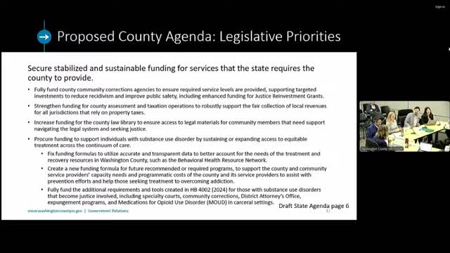 County leaders push for major funding reforms to combat addiction