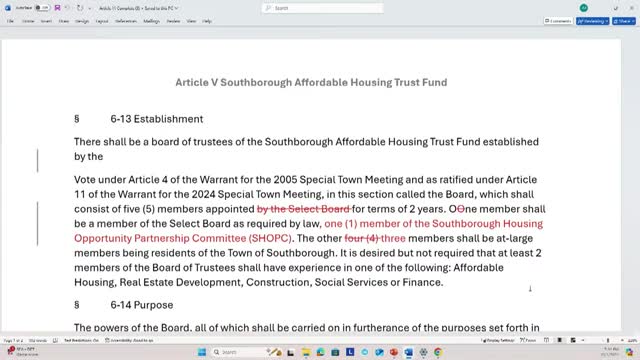 Town Meeting Sparks Controversy Over Affordable Housing Amendments