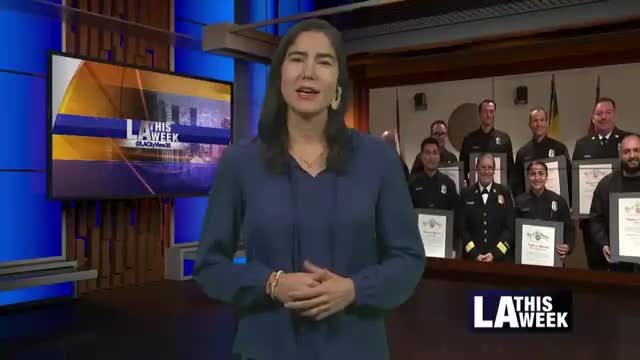 Los Angeles Fire Department honors bystanders who saved man's life with quick CPR and AED use