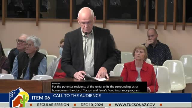 Tucson residents voice flood concerns as city considers controversial development proposal
