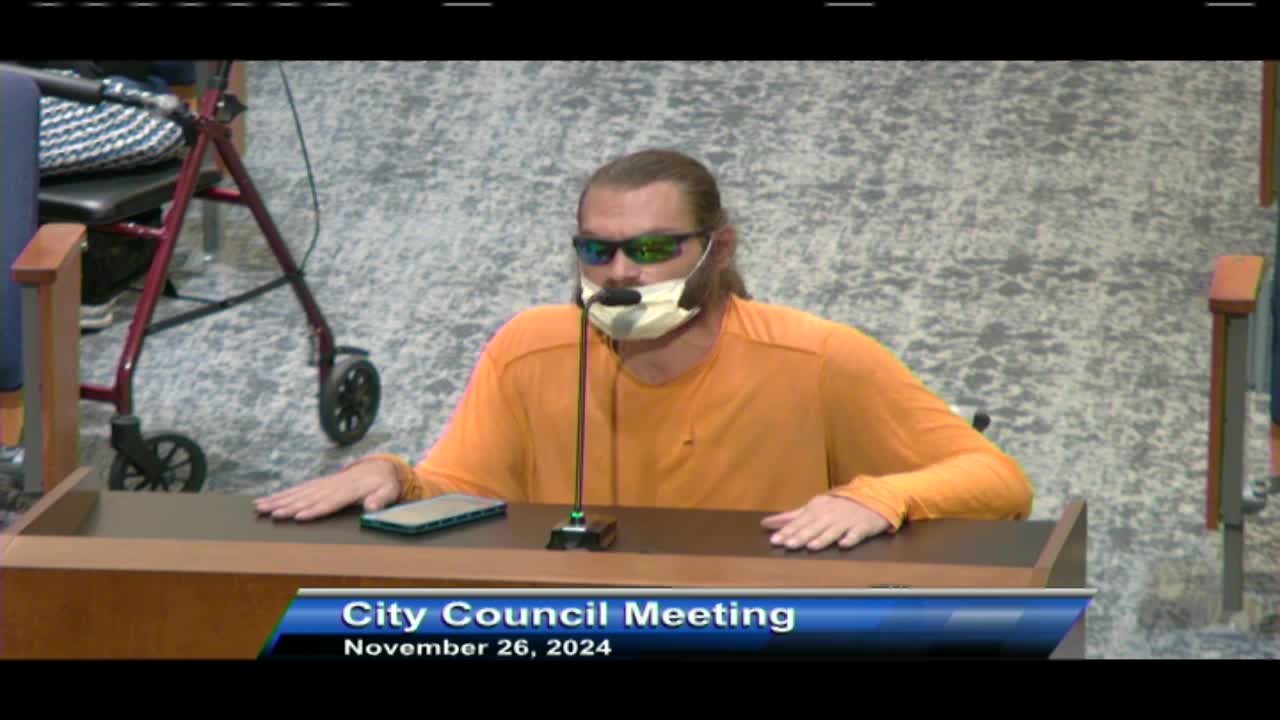 Activist Moss Edwards condemns Jacksonville council for funding police amid Gaza genocide crisis