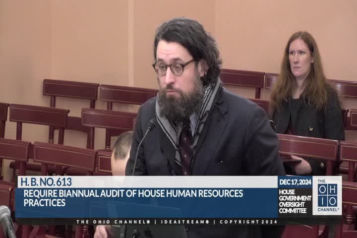Ohio lawmaker proposes bill for HR audits amid allegations of misconduct and secrecy