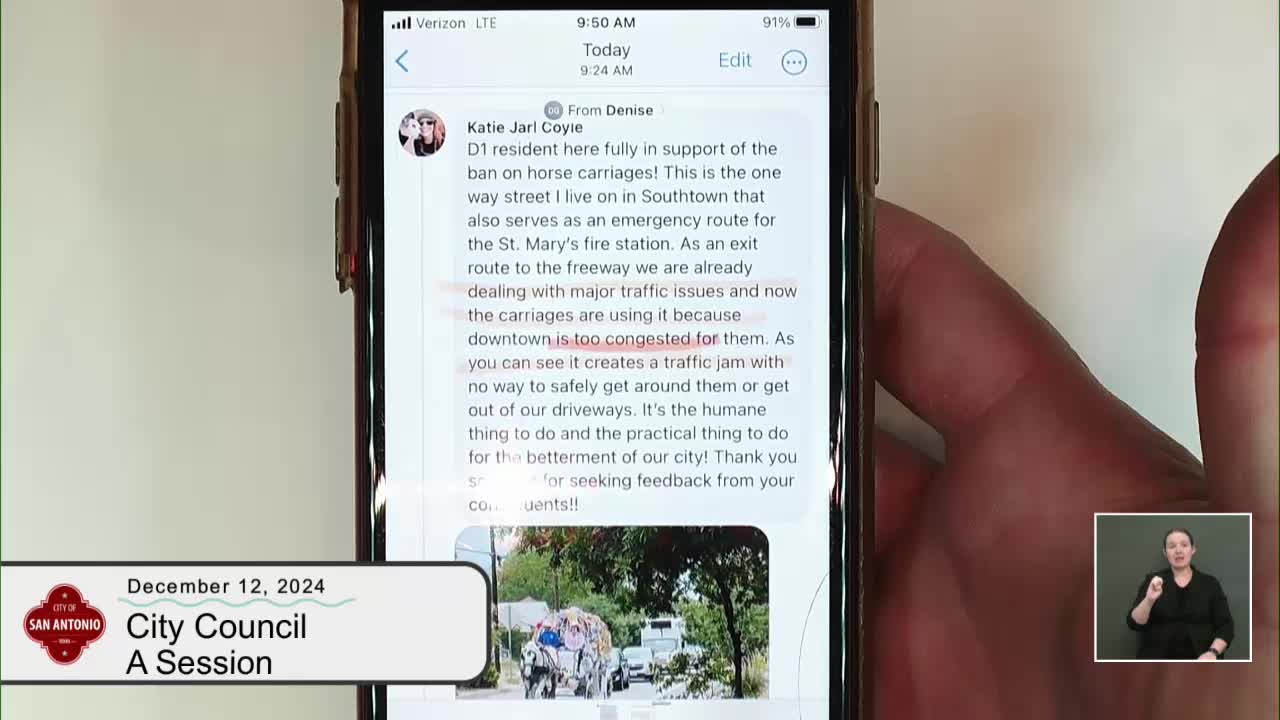 San Antonio council faces backlash over proposed ban on horse-drawn carriages amid lobbying concerns