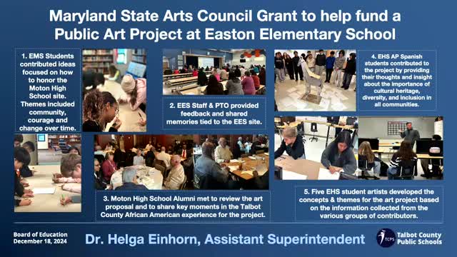 Easton Elementary School launches public art project honoring Moton High School legacy