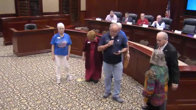 Granbury honors WWII veteran Charles Baldwin with military flag presentation