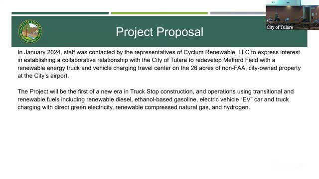 Tulare to host first renewable energy truck stop with Cyclone Renewables partnership