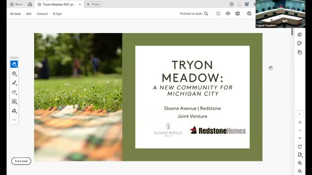 Commission approves developer‑backed TIF pledge and development agreement for Triumph Meadow housing project